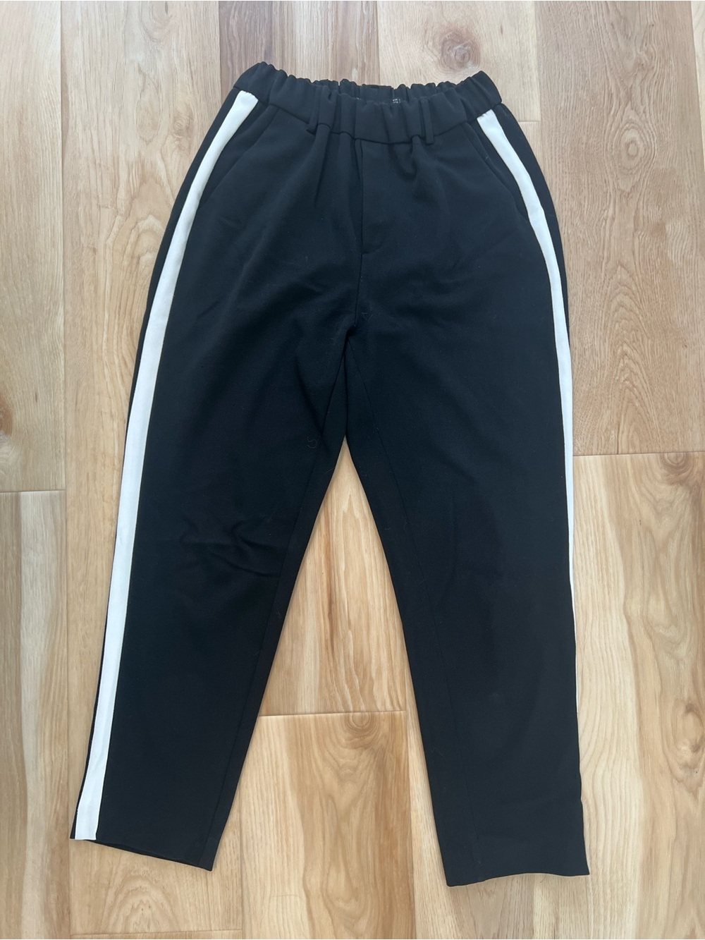 Zara Trafaluc Collection Women’s Dress Pants Black White Side Stripe Size S